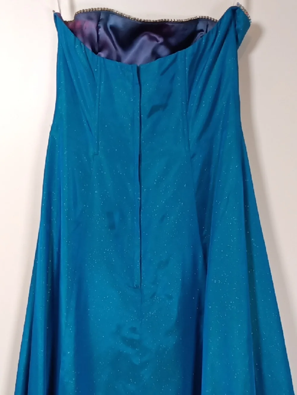 Jessica McClintock Gunny Sax Glitter & Rhinestone Strapless Dress *Flaws*